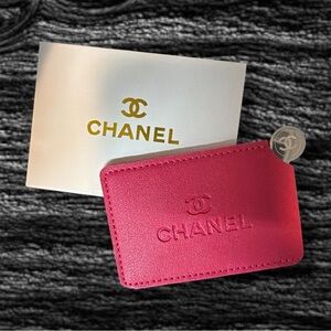 Hot Pink Chanel Card Holder & Mirror - New Box Bridsemaid Stocking Stuffer Gift